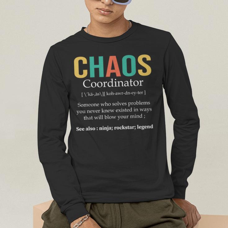Chaos Coordinator Teacher Coworker Boss Appreciation Men's Long Sleeve T-Shirt, funny gift Chaos Coordinator Teacher Coworker Boss Appreciation Men's Long Sleeve T-Shirt, funny gift