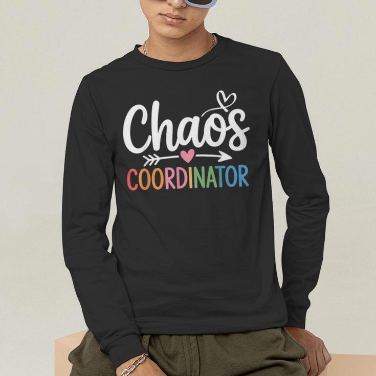 Chaos Coordinator Teacher Student Back To School 2025 Men's Long Sleeve T-Shirt, funny gift Chaos Coordinator Teacher Student Back To School 2025 Men's Long Sleeve T-Shirt, funny gift