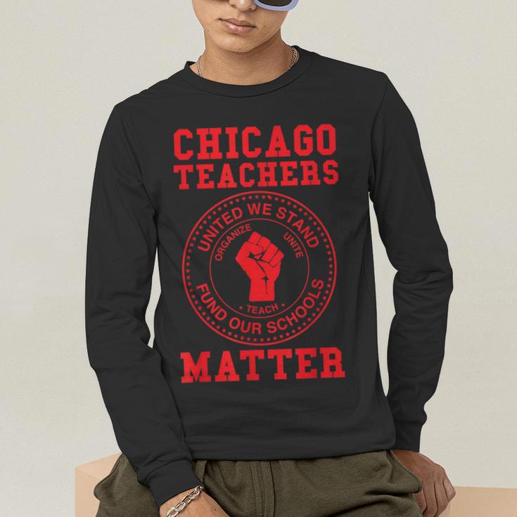 Chicago Teachers Matter Support Union Education Red For Ed Men's Long Sleeve T-Shirt, funny gift Chicago Teachers Matter Support Union Education Red For Ed Men's Long Sleeve T-Shirt, funny gift