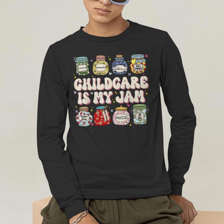 Childcare Is My Jam Child Care Teacher School Psychologist Men's Long Sleeve T-Shirt, funny gift Childcare Is My Jam Child Care Teacher School Psychologist Men's Long Sleeve T-Shirt, funny gift