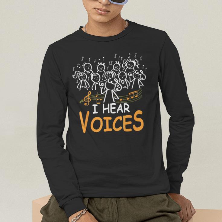 Choir Teacher I Hear Voices Chorister Church Choral Music Men's Long Sleeve T-Shirt, funny gift Choir Teacher I Hear Voices Chorister Church Choral Music Men's Long Sleeve T-Shirt, funny gift