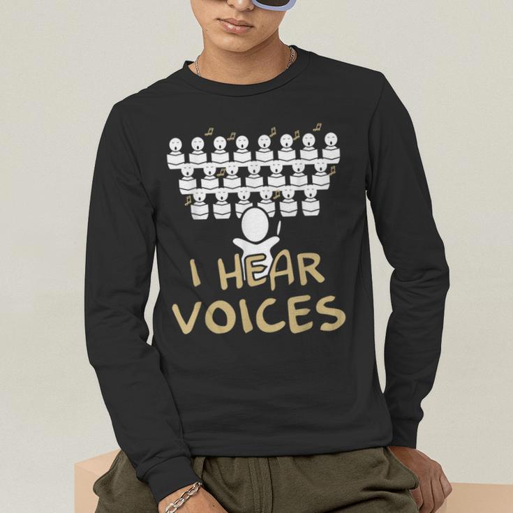 Choir Teacher Shirt I Hear Voices Chorister Tee Men's Long Sleeve T-Shirt, funny gift Choir Teacher Shirt I Hear Voices Chorister Tee Men's Long Sleeve T-Shirt, funny gift
