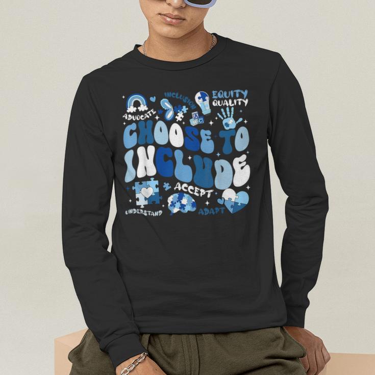 Choose To Include Inclusion Matters Autism Awareness Teacher Men's Long Sleeve T-Shirt, funny gift Choose To Include Inclusion Matters Autism Awareness Teacher Men's Long Sleeve T-Shirt, funny gift