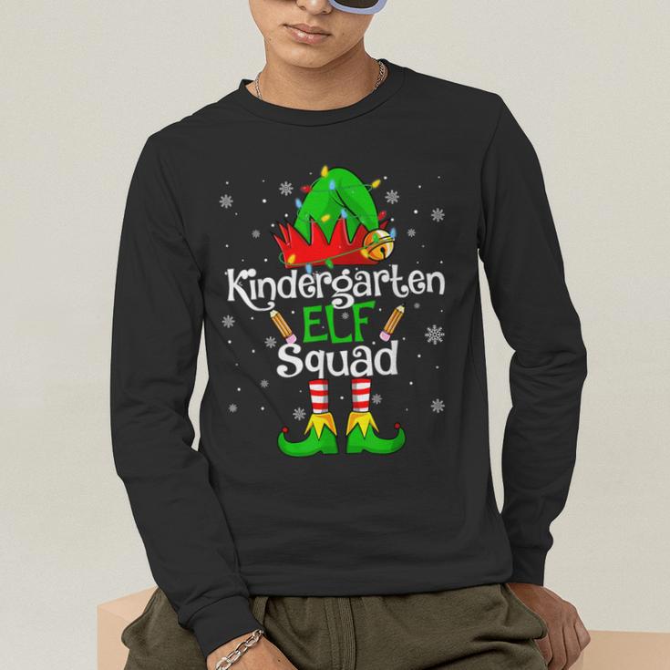Christmas Kindergarten Elf Squad Teacher Student Men's Long Sleeve T-Shirt, funny gift Christmas Kindergarten Elf Squad Teacher Student Men's Long Sleeve T-Shirt, funny gift