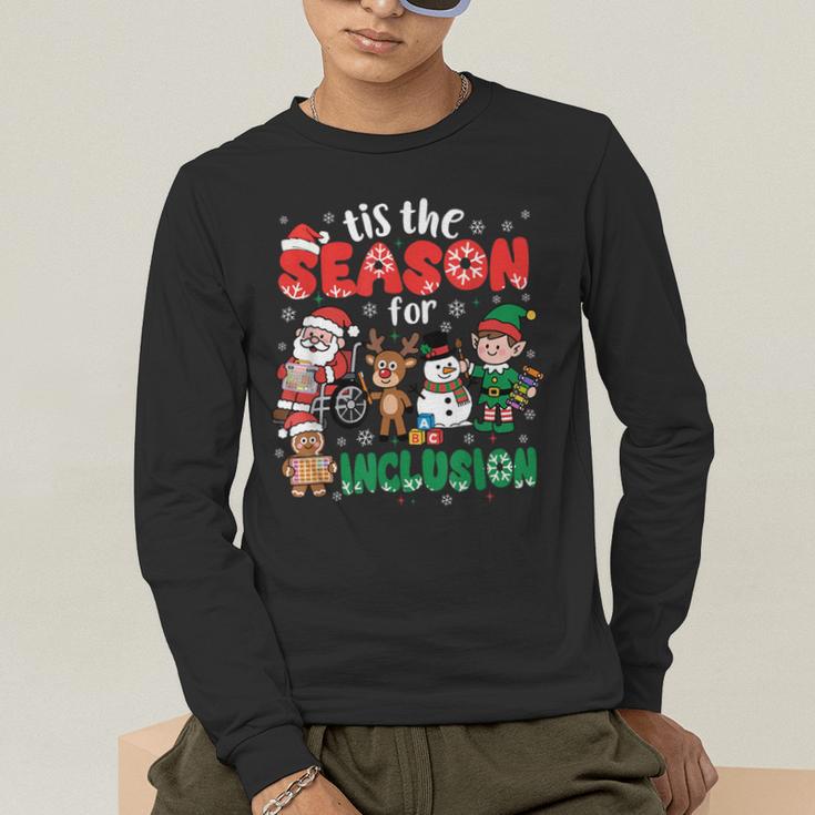 Christmas Sped Teacher Tis The Season For Inclusion Women Men's Long Sleeve T-Shirt, funny gift Christmas Sped Teacher Tis The Season For Inclusion Women Men's Long Sleeve T-Shirt, funny gift