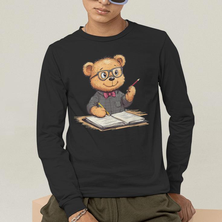 Classroom Fun With Teddy Bear Teacher Men's Long Sleeve T-Shirt, funny gift