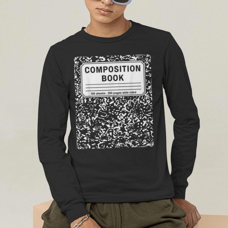 Composition Book Notebook Teachers Matching Group Halloween Men's Long Sleeve T-Shirt, funny gift Composition Book Notebook Teachers Matching Group Halloween Men's Long Sleeve T-Shirt, funny gift