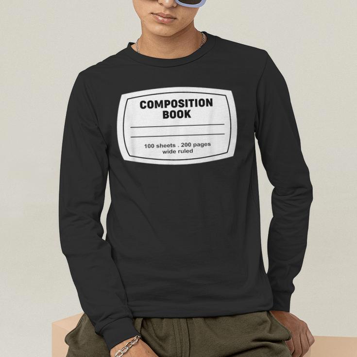 Composition Notebook Halloween Costume Teacher Student Men's Long Sleeve T-Shirt, funny gift Composition Notebook Halloween Costume Teacher Student Men's Long Sleeve T-Shirt, funny gift