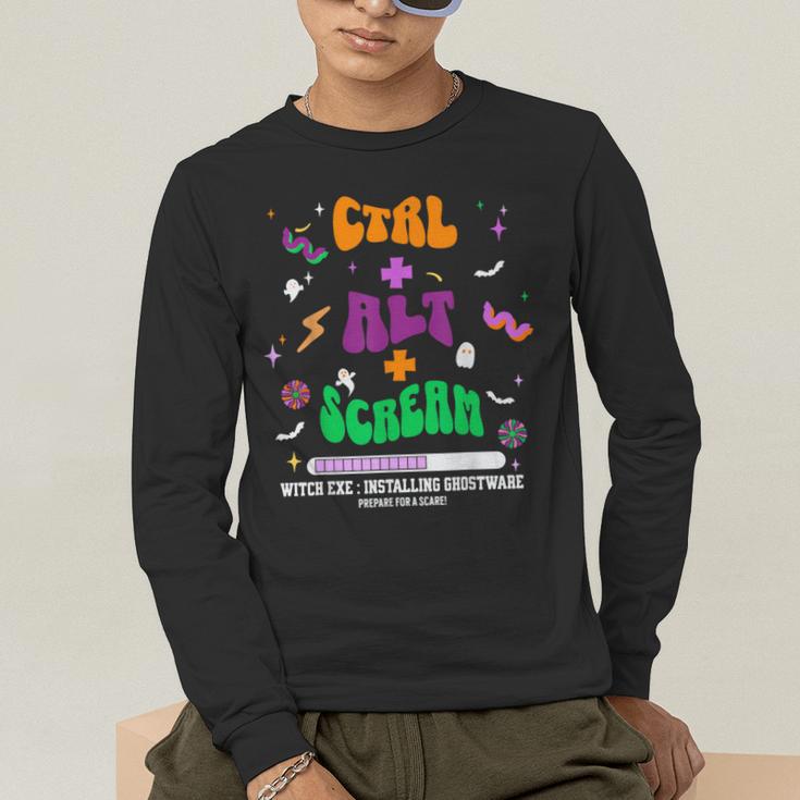 Computer Teacher Spooky Halloween Technology STEM Engineer Men's Long Sleeve T-Shirt, funny gift Computer Teacher Spooky Halloween Technology STEM Engineer Men's Long Sleeve T-Shirt, funny gift