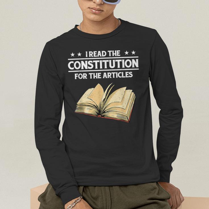 Cool History Teacher Read The Constitution For The Articles Men's Long Sleeve T-Shirt, funny gift Cool History Teacher Read The Constitution For The Articles Men's Long Sleeve T-Shirt, funny gift