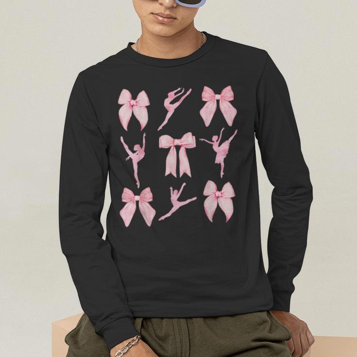 Coquette Bow Ballet Dance Teacher Coquette Women Dancing Men's Long Sleeve T-Shirt, funny gift Coquette Bow Ballet Dance Teacher Coquette Women Dancing Men's Long Sleeve T-Shirt, funny gift