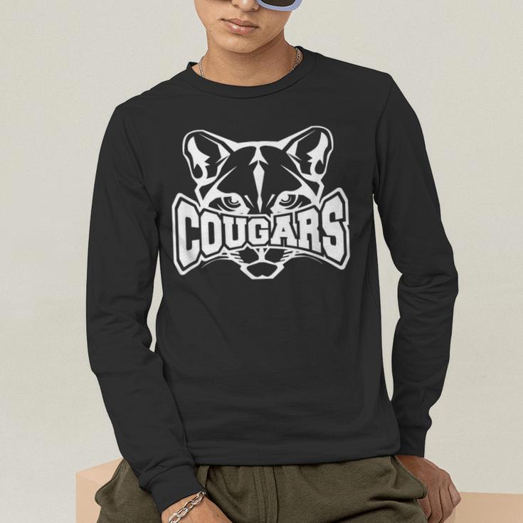 Cougars Teacher Student School Sports Fan Team Spirit Men's Long Sleeve T-Shirt, funny gift Cougars Teacher Student School Sports Fan Team Spirit Men's Long Sleeve T-Shirt, funny gift
