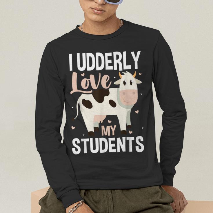 Cow Teacher Lover Men's Long Sleeve T-Shirt, funny gift