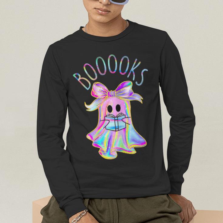 Cute Ghost Book Reading Halloween Teacher Top Girls Women Men's Long Sleeve T-Shirt, funny gift Cute Ghost Book Reading Halloween Teacher Top Girls Women Men's Long Sleeve T-Shirt, funny gift
