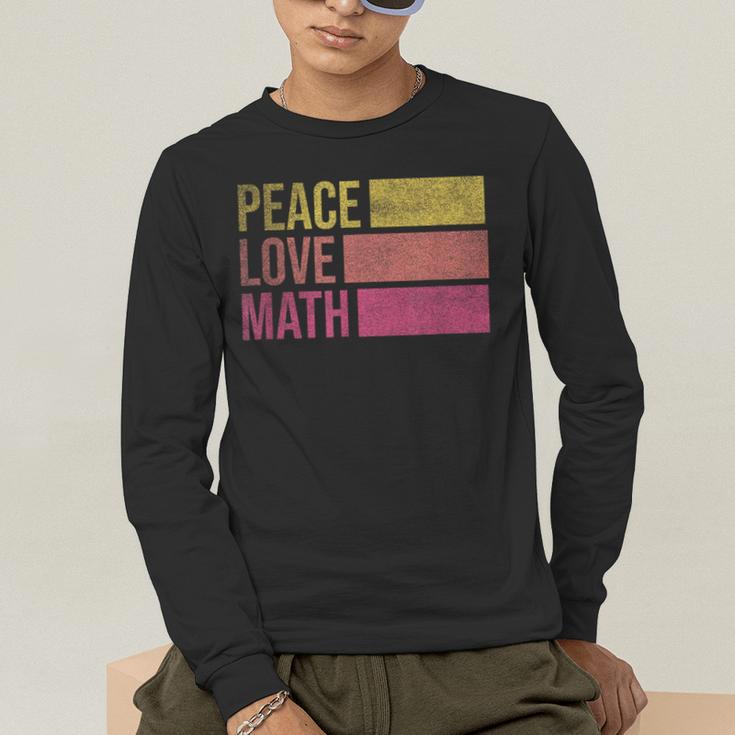 Cute Math Teacher Peace Love Math Men's Long Sleeve T-Shirt, funny gift Cute Math Teacher Peace Love Math Men's Long Sleeve T-Shirt, funny gift
