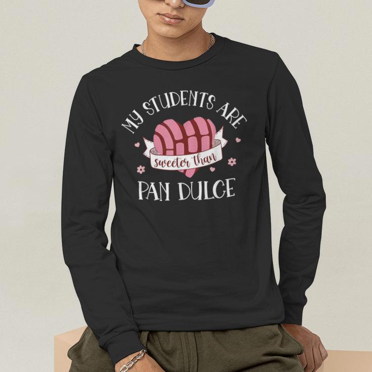 Cute Spanish Teacher Dual Language Bilingual Teacher Men Women Men's Long Sleeve T-Shirt, funny gift