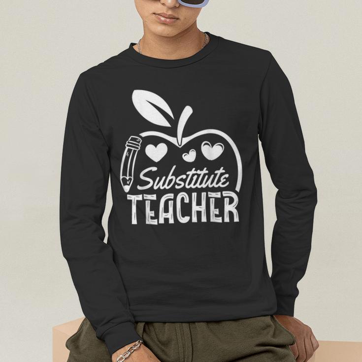 Cute Substitute Teacher Appreciation Men Women Men's Long Sleeve T-Shirt, funny gift Cute Substitute Teacher Appreciation Men Women Men's Long Sleeve T-Shirt, funny gift