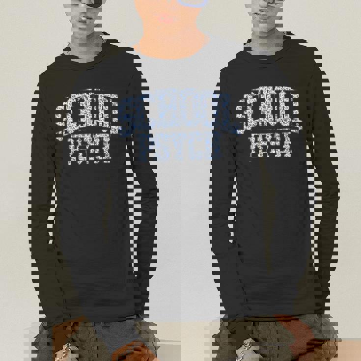 Cute Wildflower School Psych Teacher School Psychologist Men&#x27;s Long Sleeve T-Shirt, funny gift