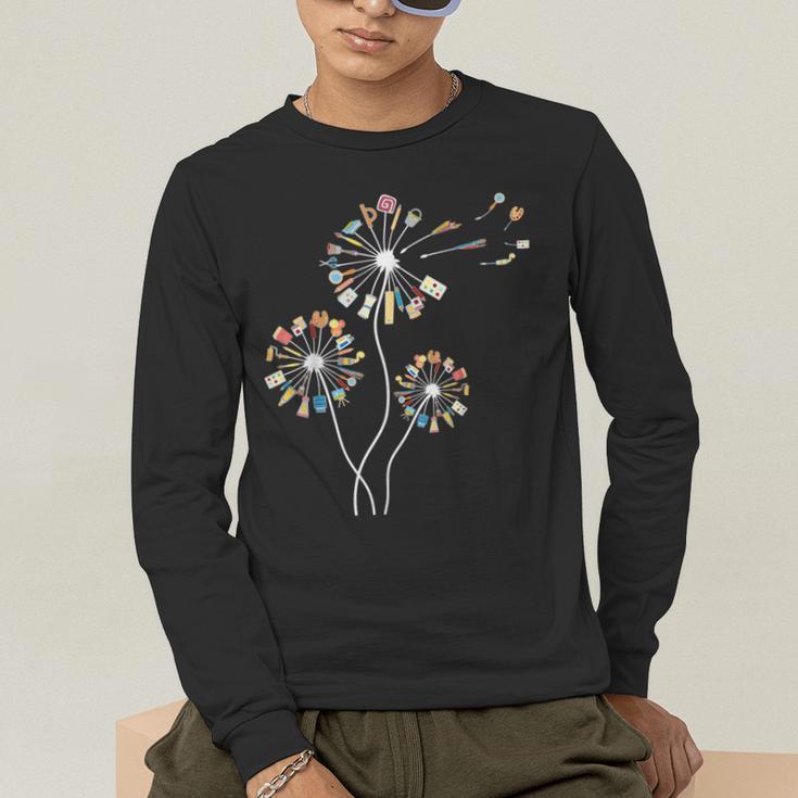 Dandelion Art Shirt For Artist Or Art Teacher Creative Art Men's Long Sleeve T-Shirt, funny gift