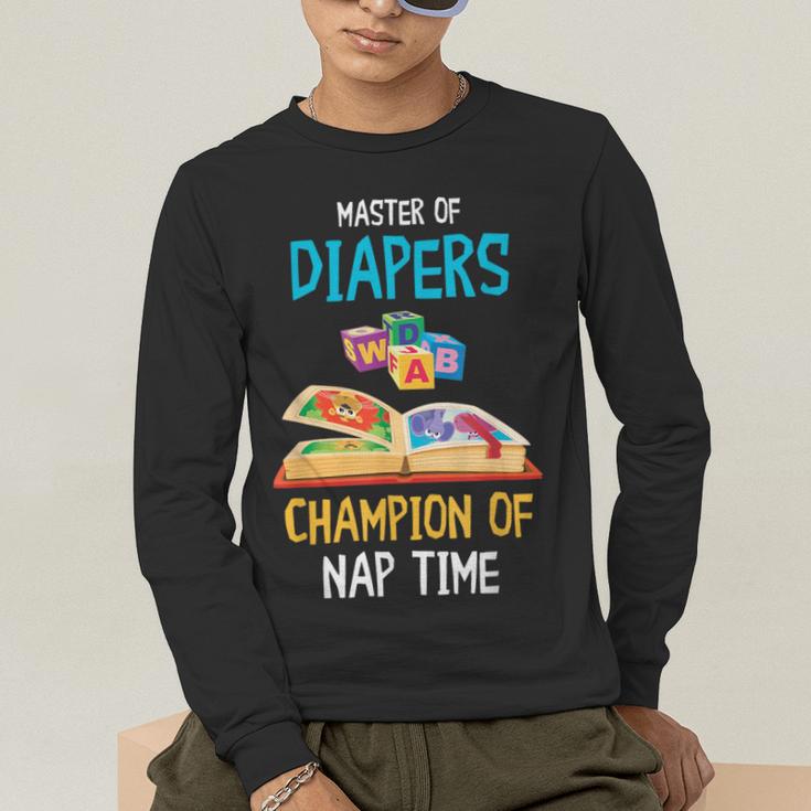 Daycare Provider Master Of Diapers Childcare Teacher Men's Long Sleeve T-Shirt, funny gift Daycare Provider Master Of Diapers Childcare Teacher Men's Long Sleeve T-Shirt, funny gift