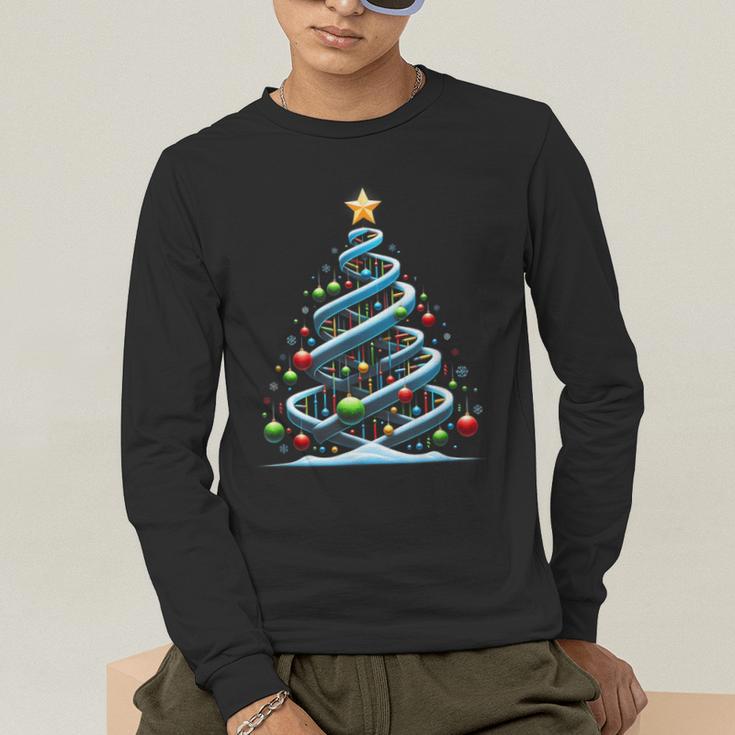 DNA Helix Christmas Tree Scientist Biology Science Teacher Men's Long Sleeve T-Shirt, funny gift DNA Helix Christmas Tree Scientist Biology Science Teacher Men's Long Sleeve T-Shirt, funny gift
