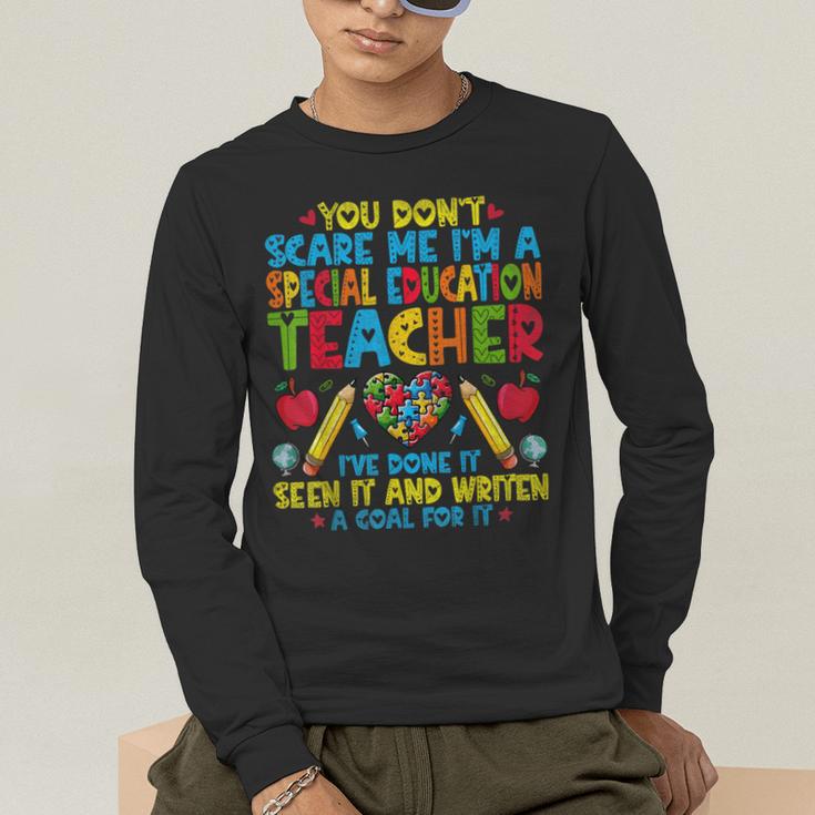You Don't Scare Me I'm A Special Education Teacher SPED Men's Long Sleeve T-Shirt, funny gift You Don't Scare Me I'm A Special Education Teacher SPED Men's Long Sleeve T-Shirt, funny gift