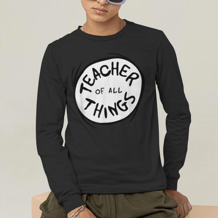 Dr Seuss Teacher Of All Things Red Emblem Men's Long Sleeve T-Shirt, funny gift Dr Seuss Teacher Of All Things Red Emblem Men's Long Sleeve T-Shirt, funny gift