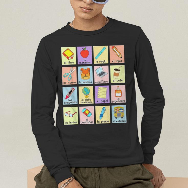Dual Language Crew Bilingual Spanish Teacher Back To School For Men Women Men's Long Sleeve T-Shirt, funny gift Dual Language Crew Bilingual Spanish Teacher Back To School For Men Women Men's Long Sleeve T-Shirt, funny gift