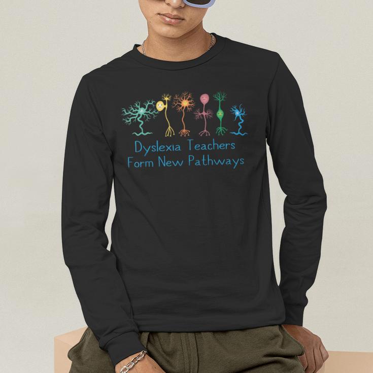 Dyslexia Teachers Form New Pathways Awareness Men's Long Sleeve T-Shirt, funny gift Dyslexia Teachers Form New Pathways Awareness Men's Long Sleeve T-Shirt, funny gift