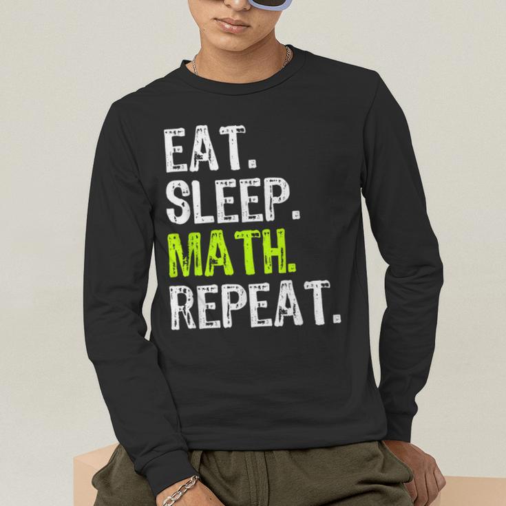 Eat Sleep Math Repeat Teacher Lover Men's Long Sleeve T-Shirt, funny gift Eat Sleep Math Repeat Teacher Lover Men's Long Sleeve T-Shirt, funny gift
