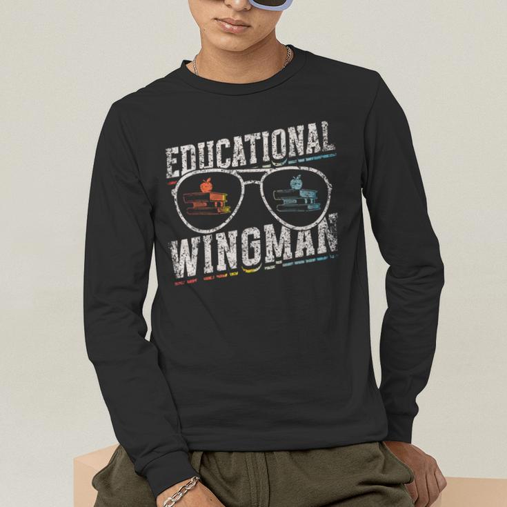 Educational Wingman Assisting Teacher Teaching Assistant Men's Long Sleeve T-Shirt, funny gift Educational Wingman Assisting Teacher Teaching Assistant Men's Long Sleeve T-Shirt, funny gift