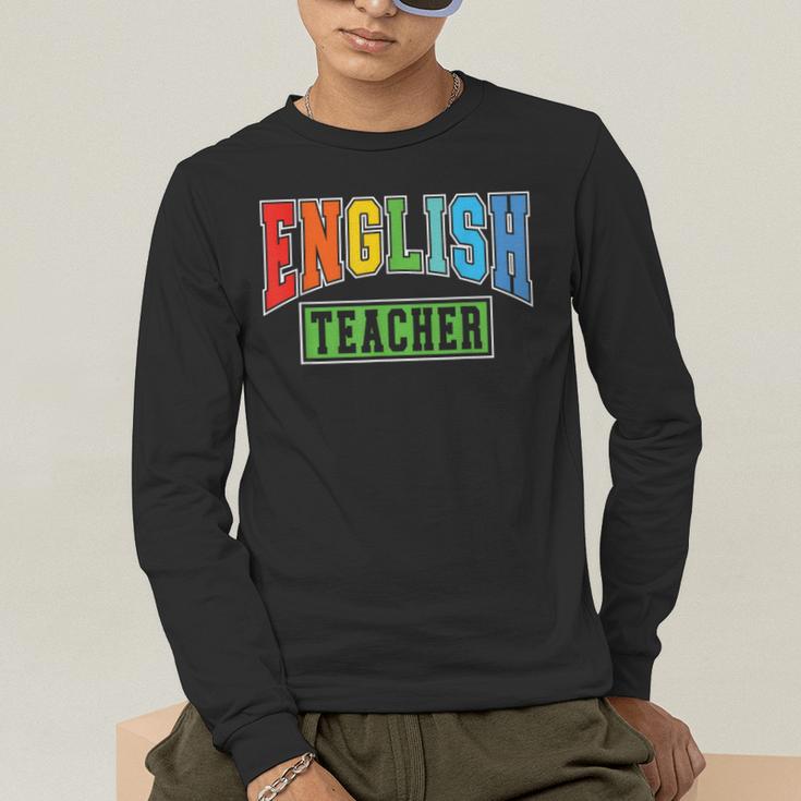 English Teacher Men Women Grammar Class English Teacher Men's Long Sleeve T-Shirt, funny gift
