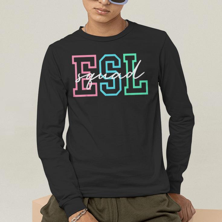 ESL Squad Teacher English As A Second Language Men's Long Sleeve T-Shirt, funny gift ESL Squad Teacher English As A Second Language Men's Long Sleeve T-Shirt, funny gift