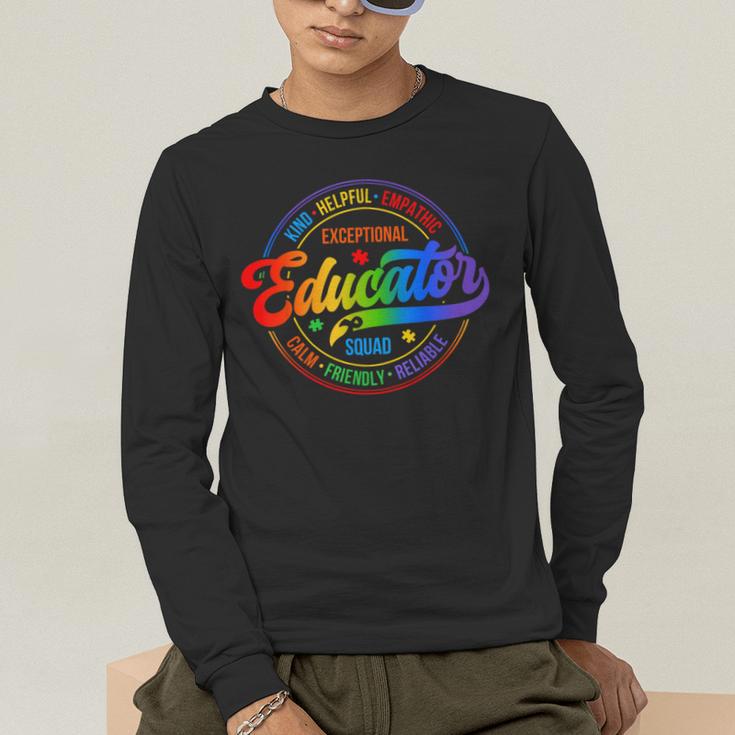 Exceptional Educator Squad Special Education Teacher Autism Men's Long Sleeve T-Shirt, funny gift Exceptional Educator Squad Special Education Teacher Autism Men's Long Sleeve T-Shirt, funny gift