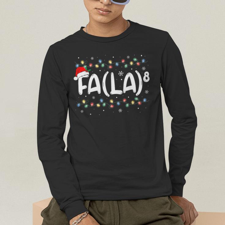 FA LA8 Christmas Santa Fa La Math Teacher Men Women Men's Long Sleeve T-Shirt, funny gift FA LA8 Christmas Santa Fa La Math Teacher Men Women Men's Long Sleeve T-Shirt, funny gift