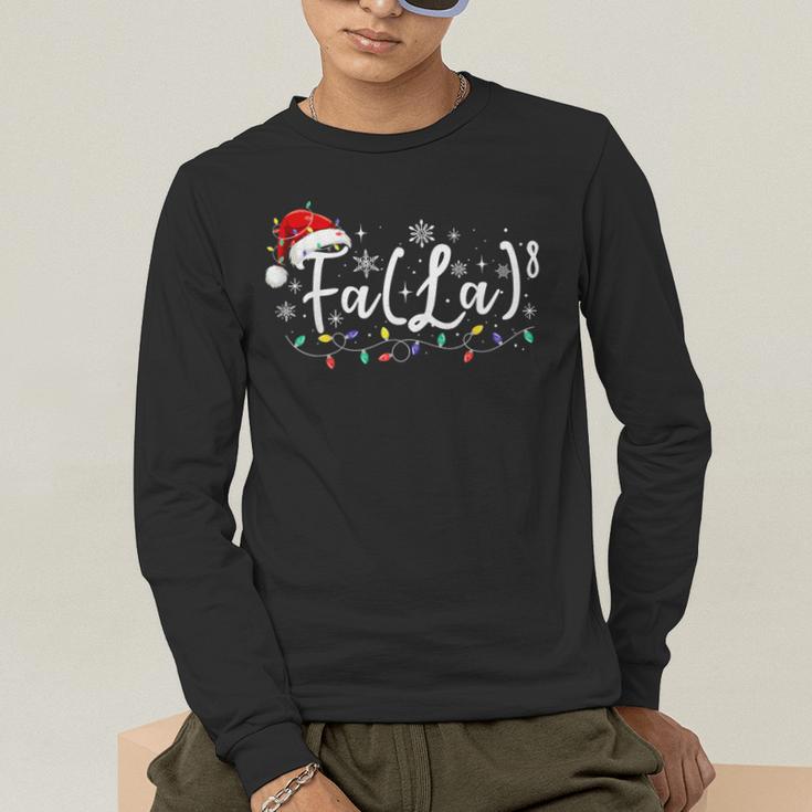 FA LA8 Christmas Santa Fa La Math Teacher Student Men's Long Sleeve T-Shirt, funny gift