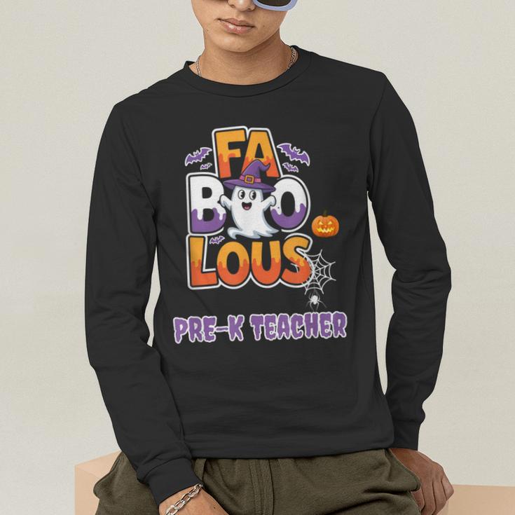 Fabulous Pre-K Teacher Halloween Costume Classroom Outfit Men's Long Sleeve T-Shirt, funny gift Fabulous Pre-K Teacher Halloween Costume Classroom Outfit Men's Long Sleeve T-Shirt, funny gift