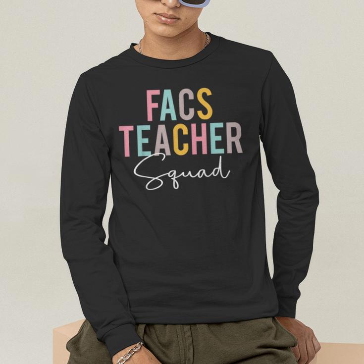 FACS Teacher Squad Colorful Appreciation Day Back To School Men Women Girls Kids Men's Long Sleeve T-Shirt, funny gift