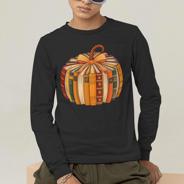 Fall Book Halloween Costume Autumn Pumpkin Teacher Kids Men's Long Sleeve T-Shirt, funny gift Fall Book Halloween Costume Autumn Pumpkin Teacher Kids Men's Long Sleeve T-Shirt, funny gift