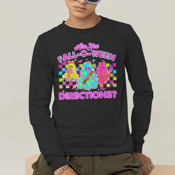 Are You Fall-O-Ween Directions Teacher Ghost Halloween Men's Long Sleeve T-Shirt, funny gift Are You Fall-O-Ween Directions Teacher Ghost Halloween Men's Long Sleeve T-Shirt, funny gift