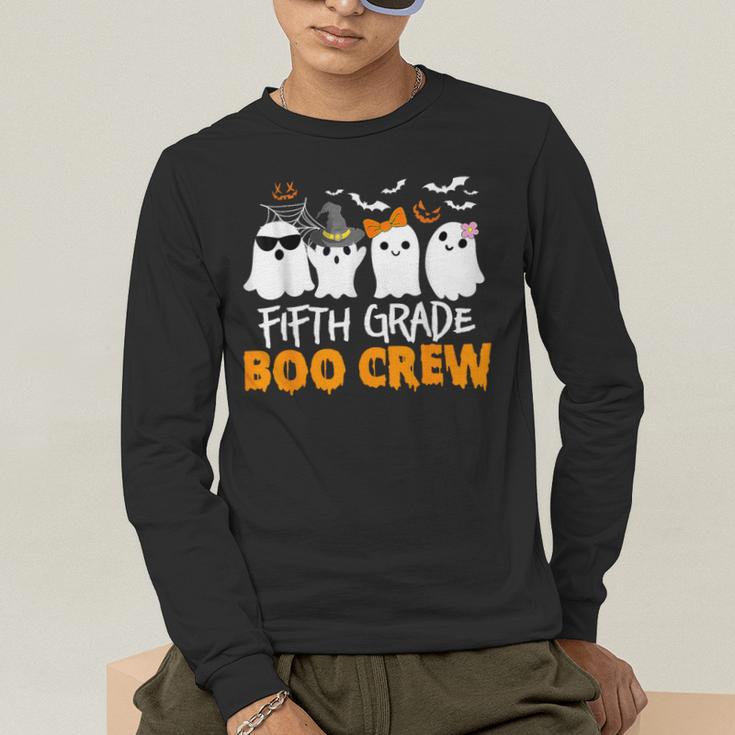 Fifth Grade Boo Crew Halloween Teacher Costume Men's Long Sleeve T-Shirt, funny gift