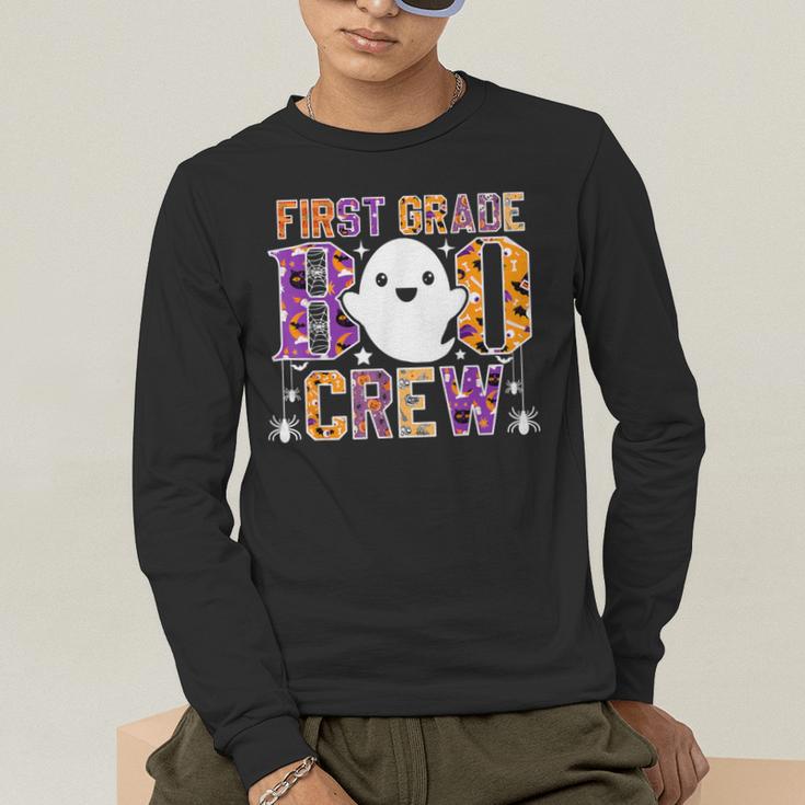 First Grade Boo Crew Teacher Student Halloween Costume Men's Long Sleeve T-Shirt, funny gift