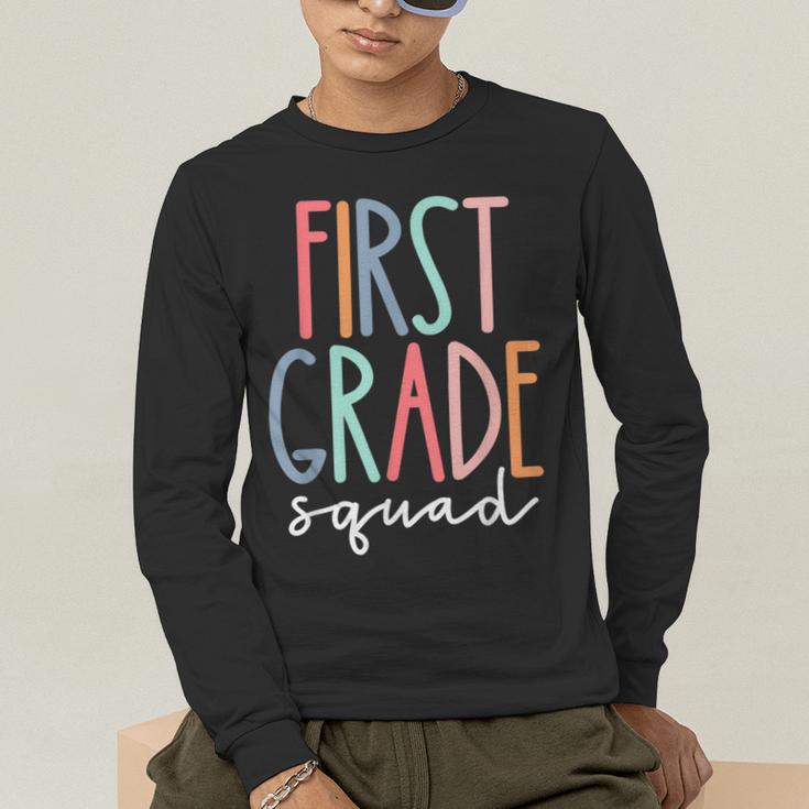 First Grade Squad 1st Grade Teacher Crew Back To School Team Men's Long Sleeve T-Shirt, funny gift First Grade Squad 1st Grade Teacher Crew Back To School Team Men's Long Sleeve T-Shirt, funny gift