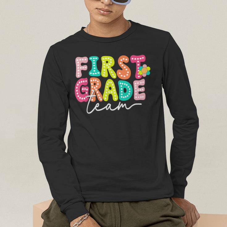 First Grade Team Teacher Back To School 1st Grade Squad Kids Men's Long Sleeve T-Shirt, funny gift First Grade Team Teacher Back To School 1st Grade Squad Kids Men's Long Sleeve T-Shirt, funny gift