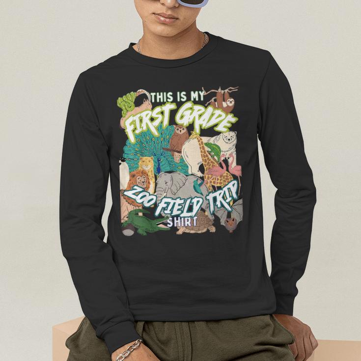 First Grade Zoo Field Trip Matching Student Teacher Class Men's Long Sleeve T-Shirt, funny gift First Grade Zoo Field Trip Matching Student Teacher Class Men's Long Sleeve T-Shirt, funny gift