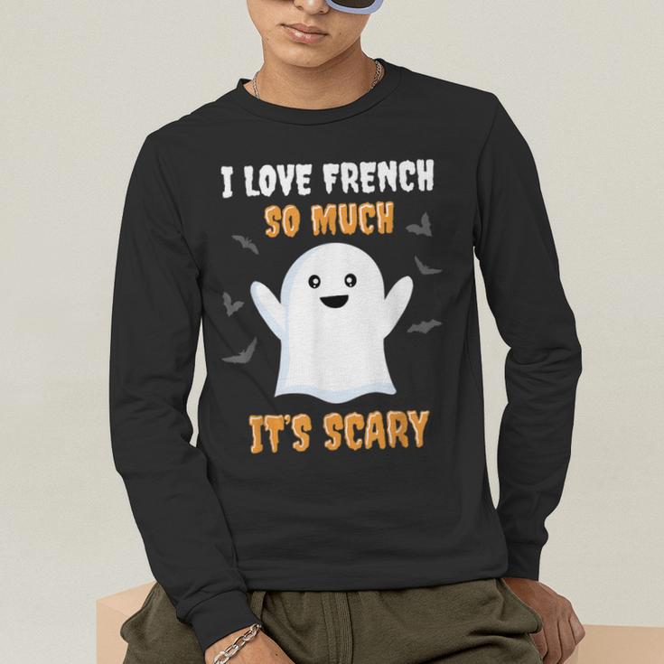 French Teacher Halloween French Class School Men's Long Sleeve T-Shirt, funny gift French Teacher Halloween French Class School Men's Long Sleeve T-Shirt, funny gift
