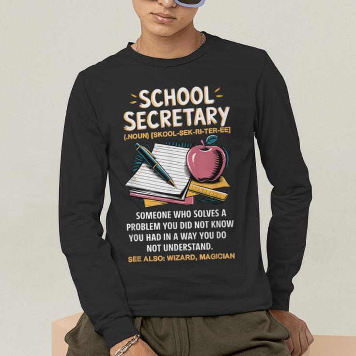 Front Office Teacher Admin Meaning School Secretary Men's Long Sleeve T-Shirt, funny gift Front Office Teacher Admin Meaning School Secretary Men's Long Sleeve T-Shirt, funny gift