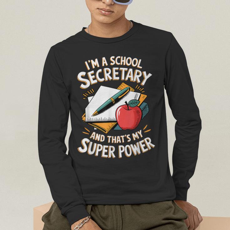Front Office Teacher Admin Mother I'm A School Secretary Men's Long Sleeve T-Shirt, funny gift