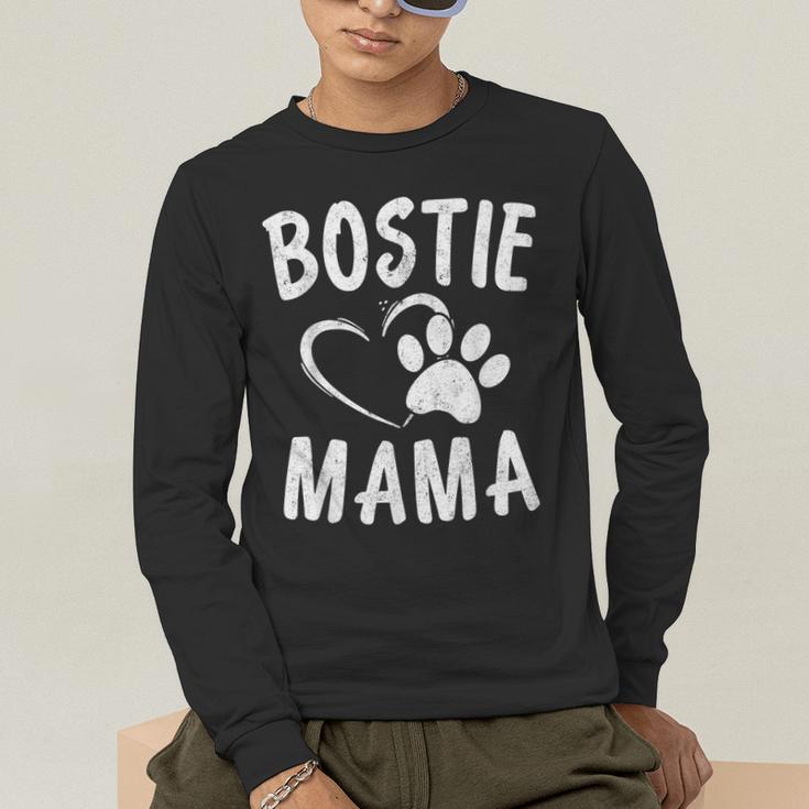 Fun Bostie Mama Dog Lover Apparel Boston Terrier Mom Men's Long Sleeve T-Shirt, funny gift
