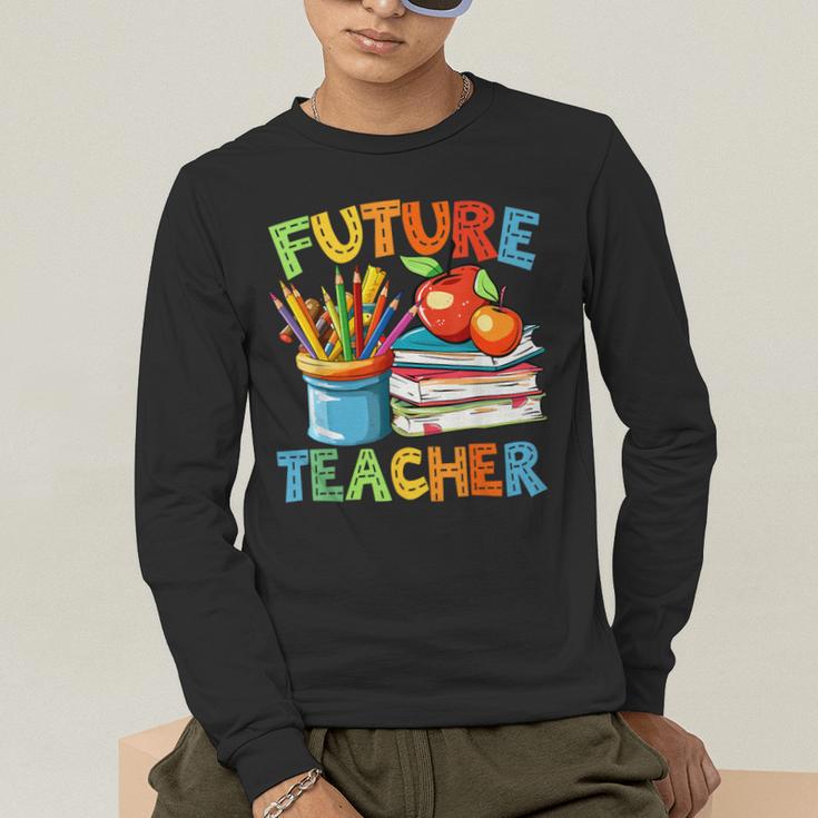 Future Teacher Costume For Kids Back To School Boy Girl Men's Long Sleeve T-Shirt, funny gift